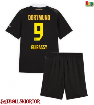 Borussia Dortmund Serhou Guirassy #9 Borta Kläder Barn 2026-27 Kortärmad (+ Korta byxor)